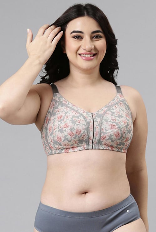 ENAMOR Printed Non-Padded Non-Wired Full Coverage Bra