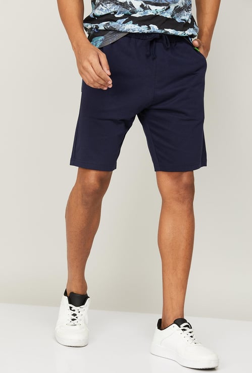 FAME FOREVER Men Solid Elasticated Shorts
