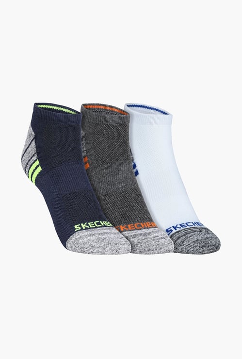 SKECHERS Men Printed Ankle-Length Socks - Pack of 3