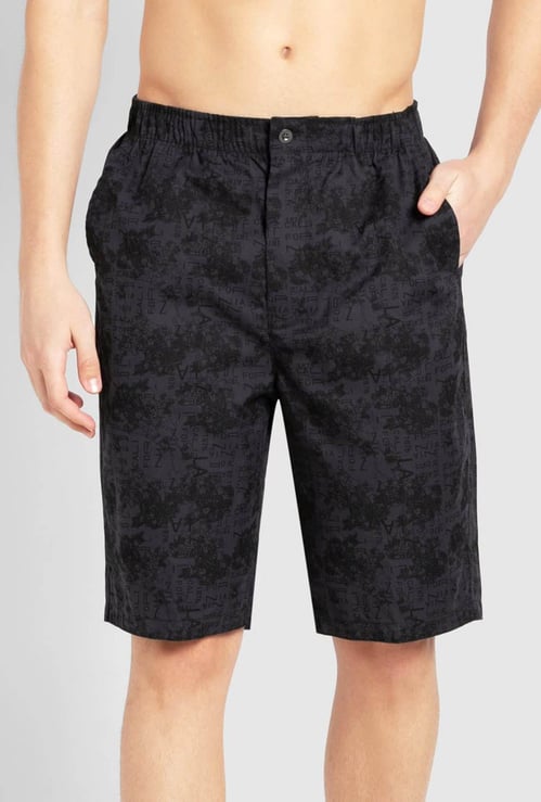 JOCKEY Men Printed Elasticated Waist Lounge Shorts