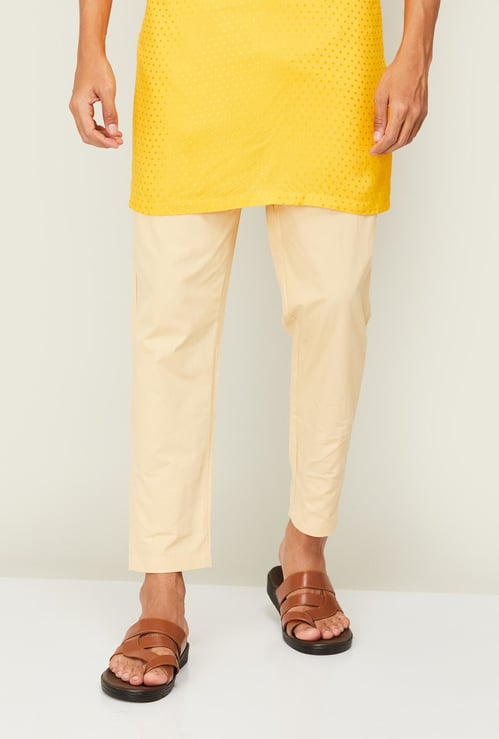 MELANGE Solid Elasticated Ethnic Pants
