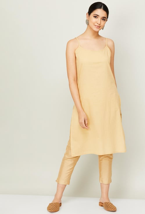 MELANGE Women Solid Sleeveless Long Slip
