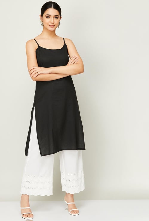 MELANGE Women Solid Sleeveless Long Slip