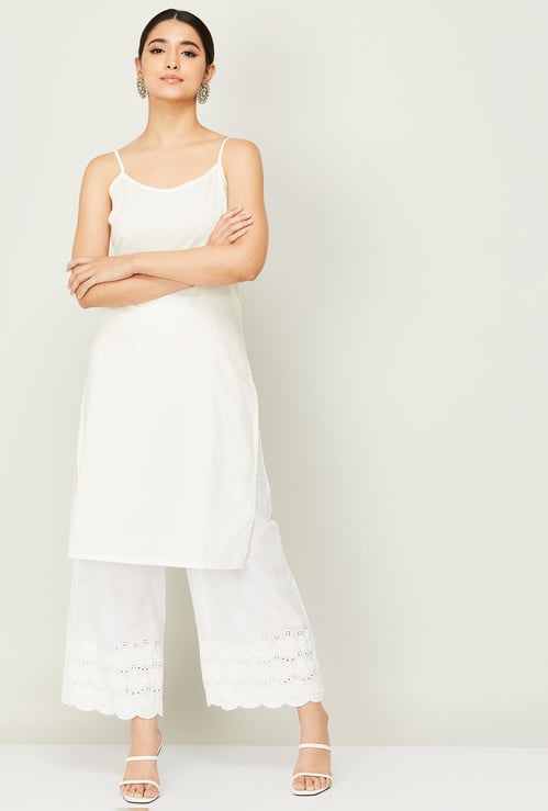 MELANGE Women Solid Sleeveless Long Slip