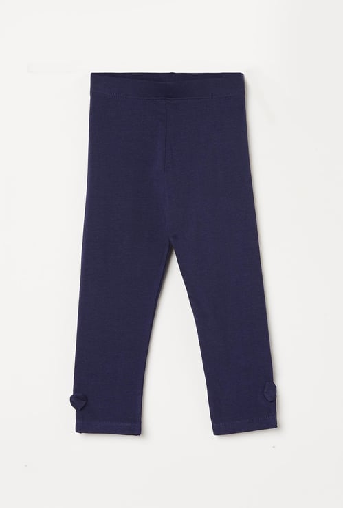 JUNIORS Girls Solid Elasticated Leggings