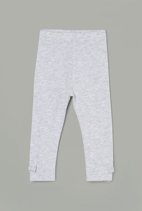 JUNIORS Girls Solid Elasticated Leggings