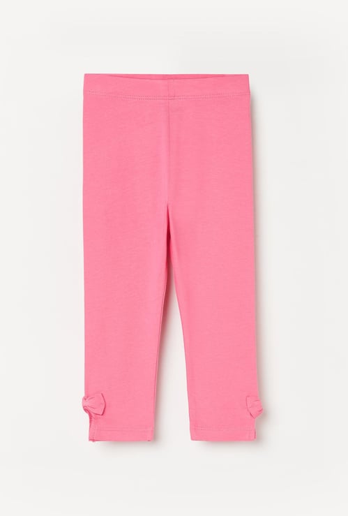 JUNIORS Girls Solid Elasticated Leggings