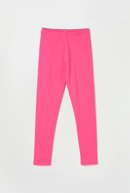 FAME FOREVER Girls Solid Elasticated Leggings