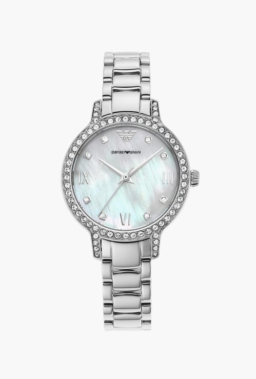 EMPORIO ARMANI Women Embellished Analog Watch with Stainless Steel strap - AR11484I
