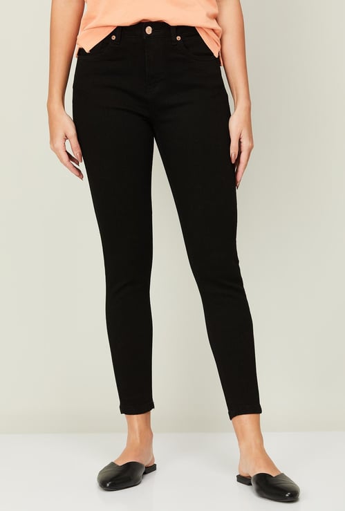 FAME FOREVER Women Solid Skinny Fit Dark Jeans