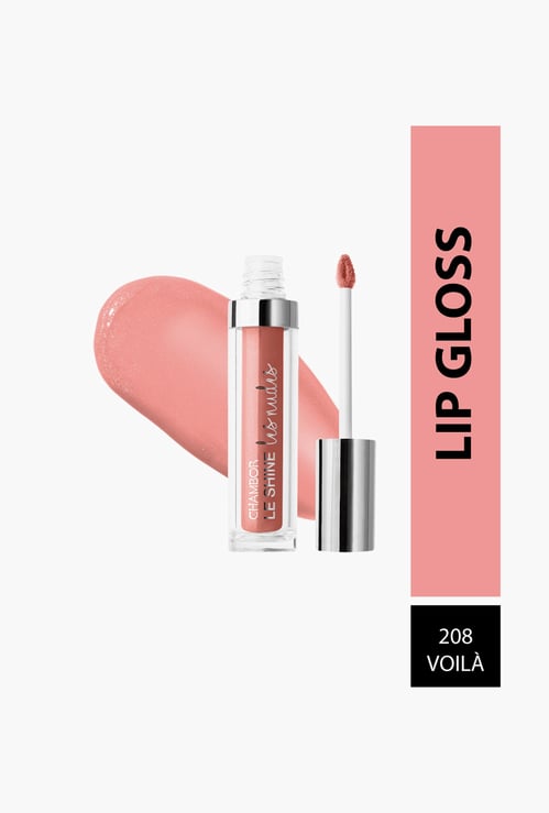 CHAMBOR Le Shine Les Nudes Plumping Effect Lip Gloss - Voila 208 - 4.5ml
