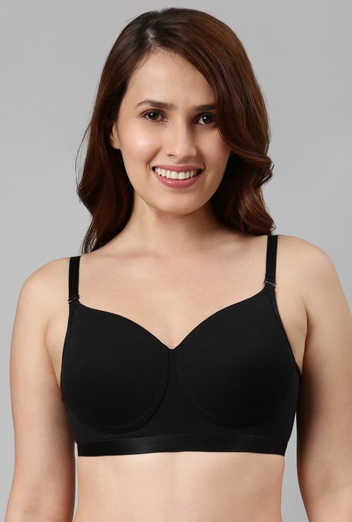 ENAMOR Solid Padded Non-Wired Full-Coverage Bra