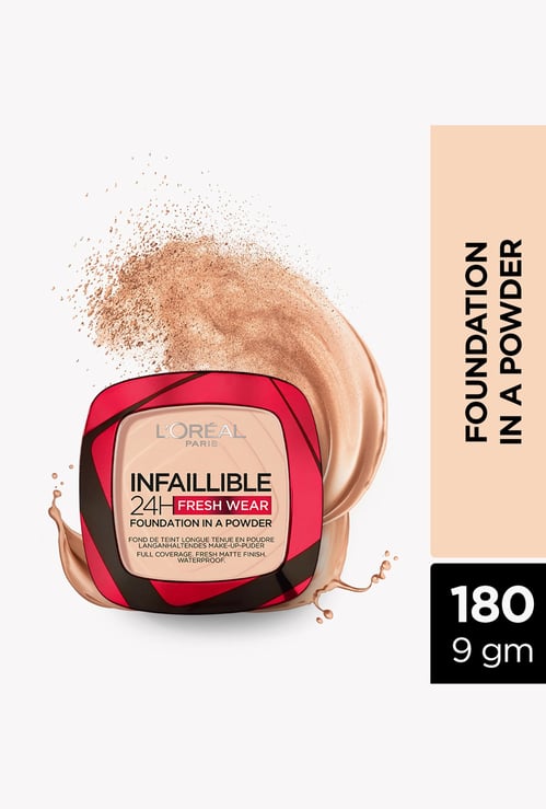 L'OREAL PARIS Infallible 24H Freshwear Foundation Powder - 180 Rose Sand - 9gm