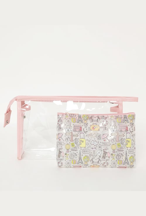 GINGER Women Assorted Zip-Closure Pouch - Set of 2