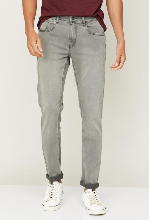 FORCA Men Stonewashed Slim Tapered Jeans