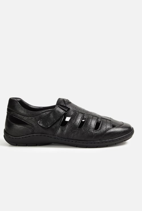 LEE COOPER Men Solid Sandals with Velcro Strap