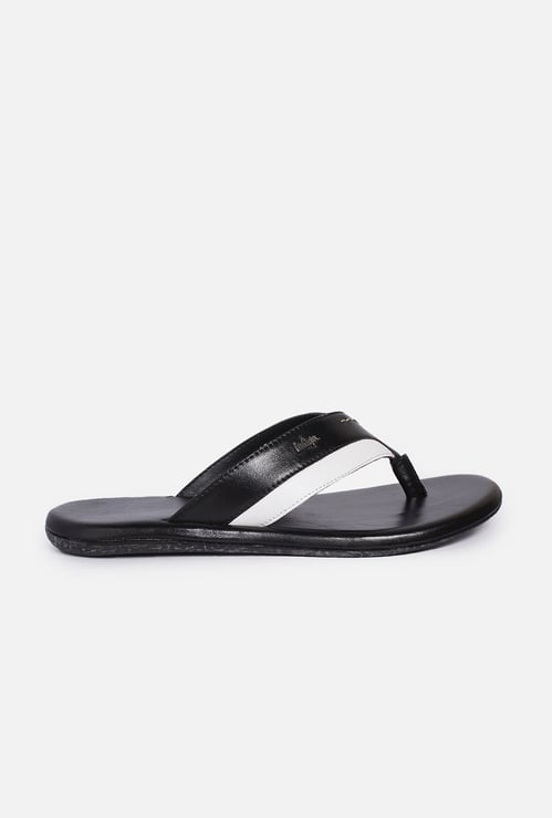 LEE COOPER Men Solid Leather Slippers