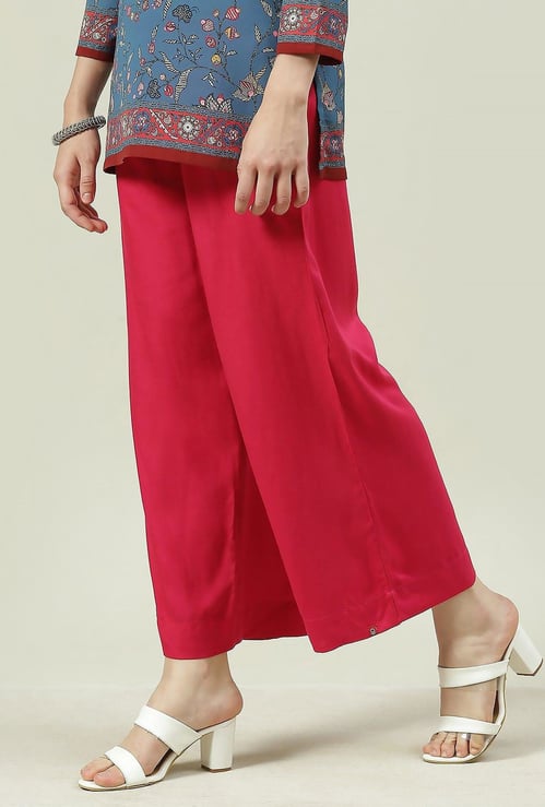 BIBA Women Solid Cropped Palazzos