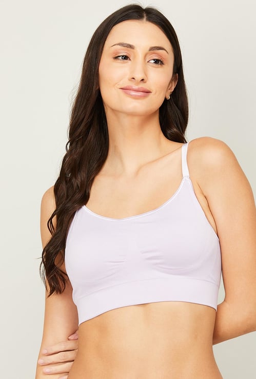 ENAMOR Solid Padded Non-Wired T-shirt Bra
