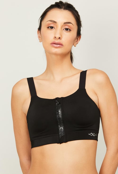 ENAMOR Women Solid Padded Non-Wired Sports Bra