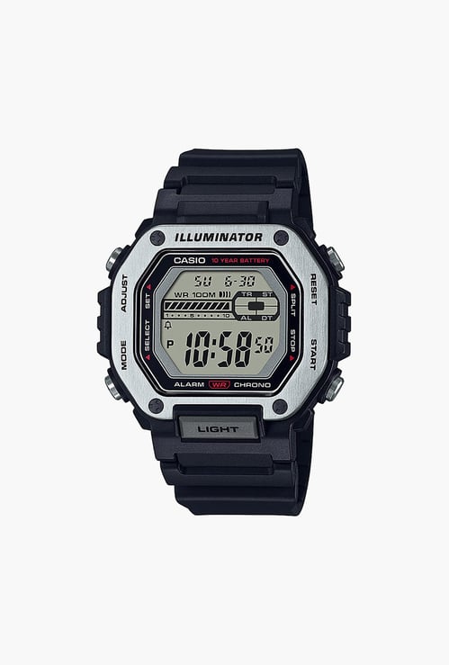 CASIO Youth Men Octagonal Digital Watch with Resin Strap - D300