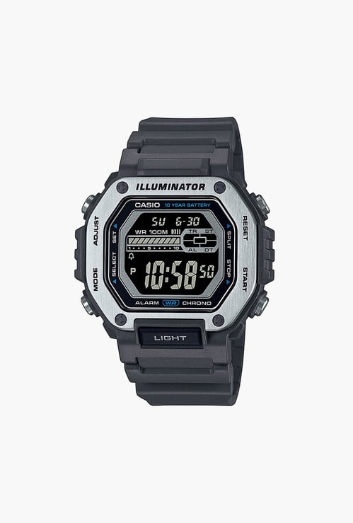 CASIO Youth Men Octagonal Digital Watch with Resin Strap - D294