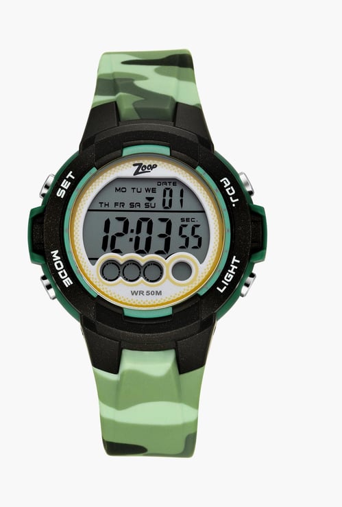 ZOOP Kids Camouflage Printed Water-Resistant Digital Watch - NR16019PP01