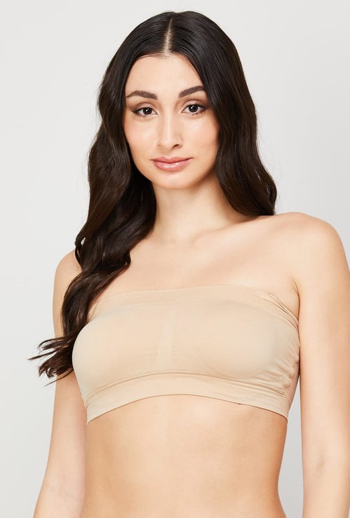JOCKEY Solid Seamless Non-Padded Non-Wired Bandeau Bra