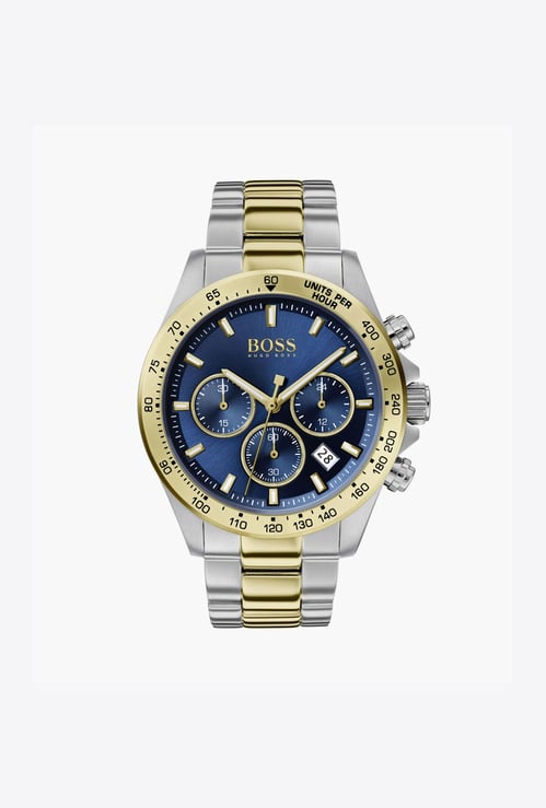 BOSS Men Dual-Tone Round Chronograph Watch with Metal Strap - 1513767