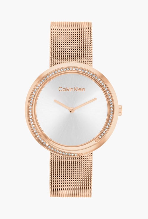 CALVIN KLEIN Women Embellished Analog Watch with Mesh Strap - 25200312