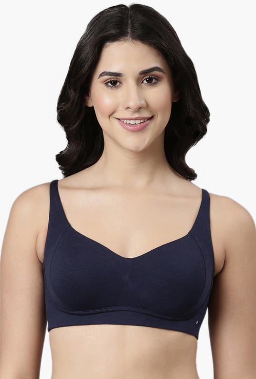 ENAMOR Solid Padded Non-Wired Minimizer Bra