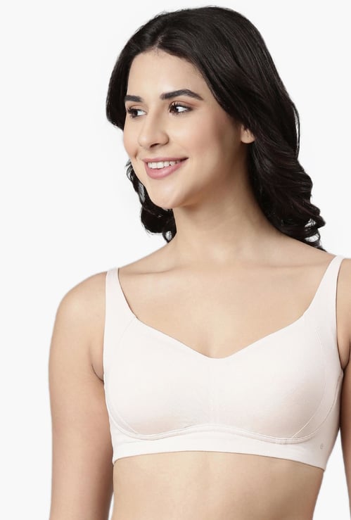 ENAMOR Solid Padded Non-Wired Minimizer Bra