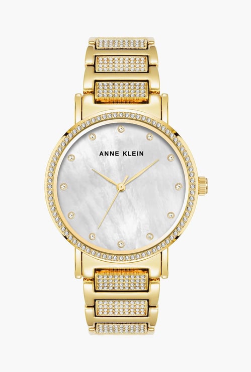 ANNE KLEIN Women Emebllished Analog Watch with Metal Strap - NEAK4004MPGB