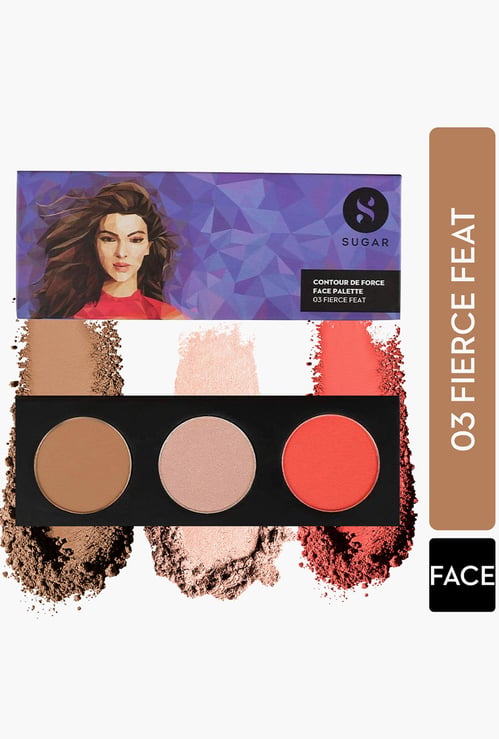 SUGAR Cosmetics Contour De Force Face Palette - 03 Fierce Feat - 12.5g