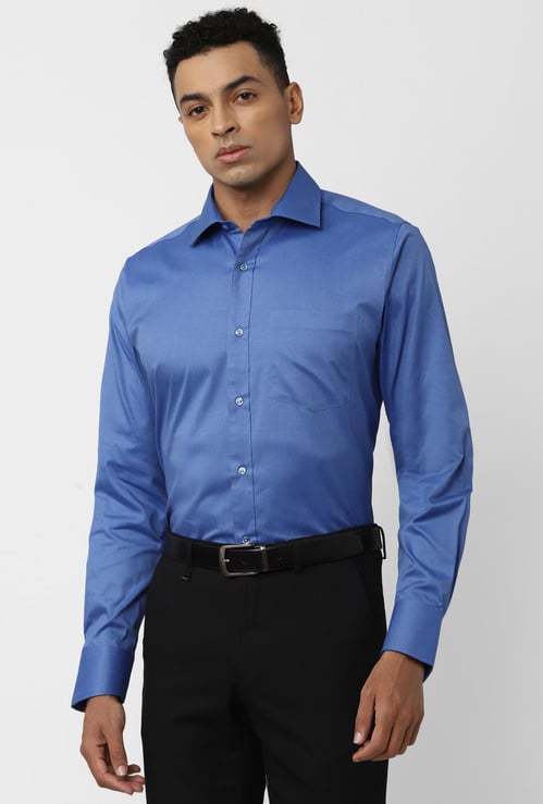 VAN HEUSEN Men Solid Regular Fit Formal Shirt