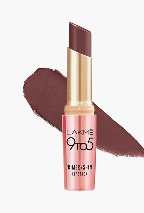 LAKME 9 To 5 Primer And Shine Lipstick - Chocolate Brown - 3.6g