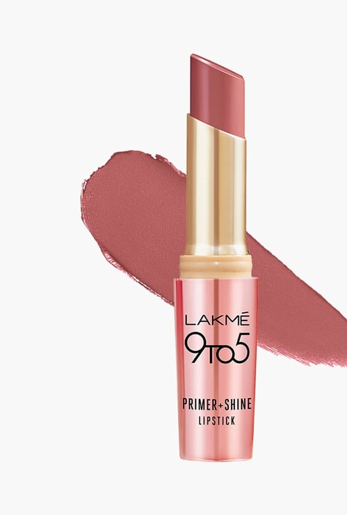 LAKME 9 to 5 Primer + Shine Lipstick - SM1 Blush Mauve - 3.6g