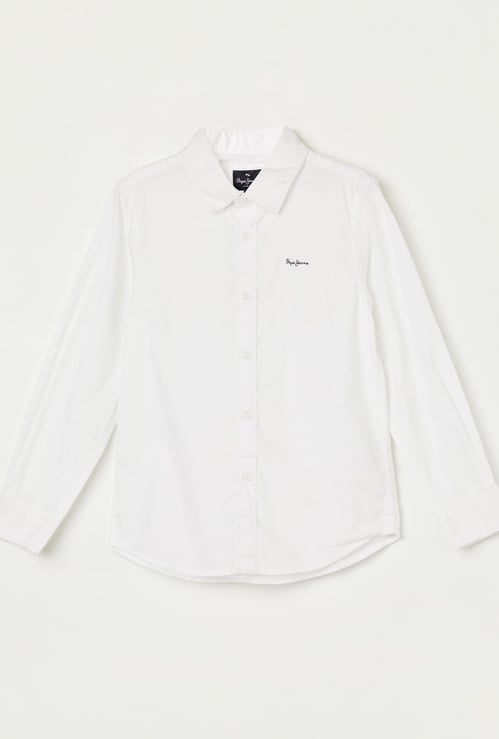 PEPE JEANS Boys Solid Regular Fit Shirt