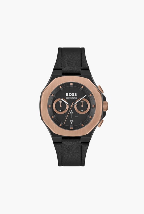 BOSS Taper Men Chronograph Watch with Leather Strap - 1514089