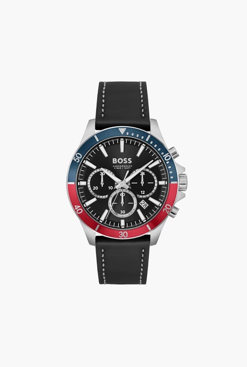 BOSS Troper Men Chronograph Watch with Leather Strap- 1514099