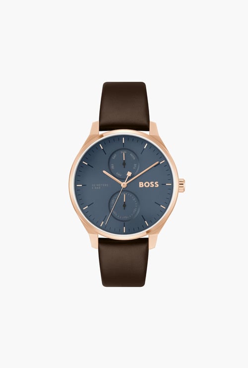 BOSS Tyler Men Chronograph Watch with Leather Strap - 1514103