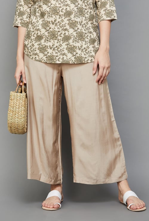 MELANGE Women Solid Flared Palazzos