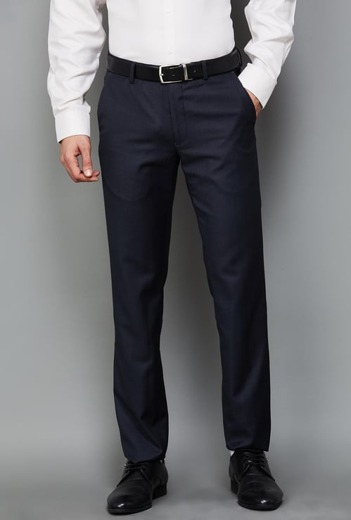 VAN HEUSEN Men Slim Fit Formal Trousers