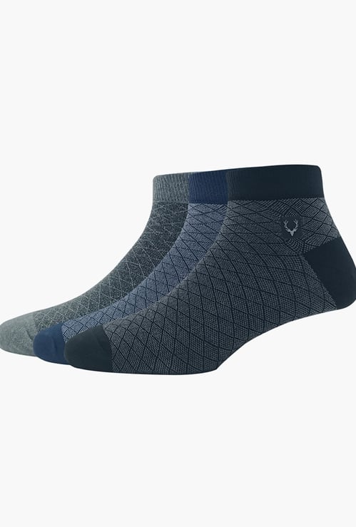 ALLEN SOLLY Men Textured Ankle-Length Socks - Pack of 3