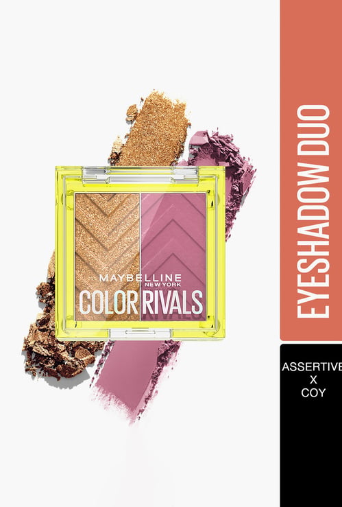 MAYBELLINE NEW YORK Color Rivals Duo Eyeshadow Palette - Assertive x Coy - 3gm