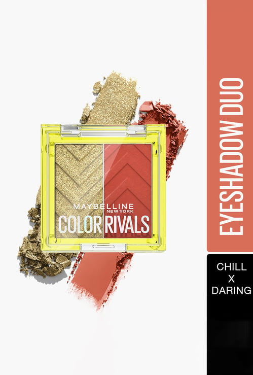 MAYBELLINE NEW YORK Color Rivals Duo Eyeshadow Palette - Chill X Daring - 3gm