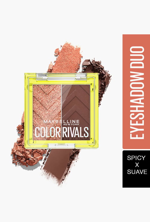 MAYBELLINE NEW YORK Color Rivals Longwear Duo Eyeshadow Palette - Spicy X Suave - 3gm