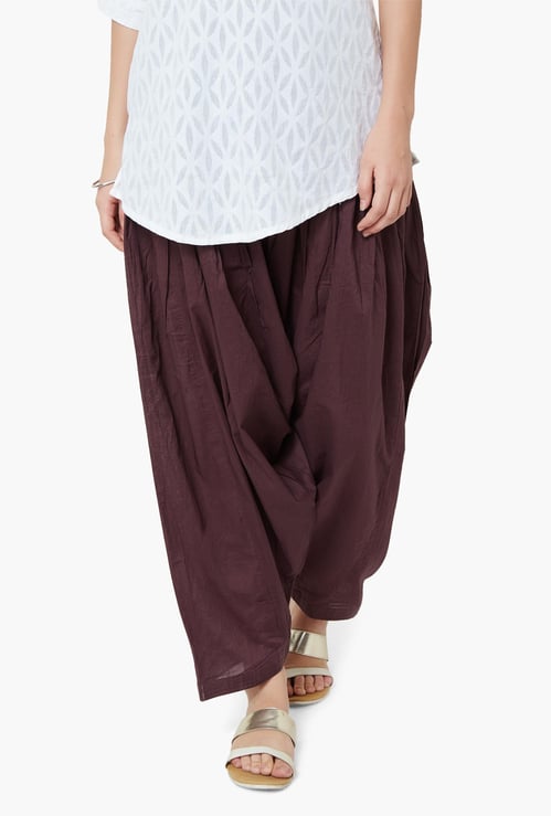 MELANGE Solid Cotton Salwar