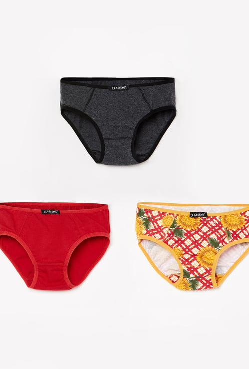 CLAESENS Girls Printed Panties- Set of 3