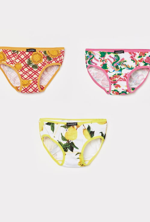 CLAESENS Girls Printed Panties- Set of 3